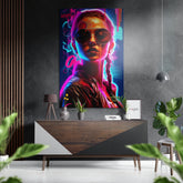 Woman Brushed Aluminum Dibond Wall Art.